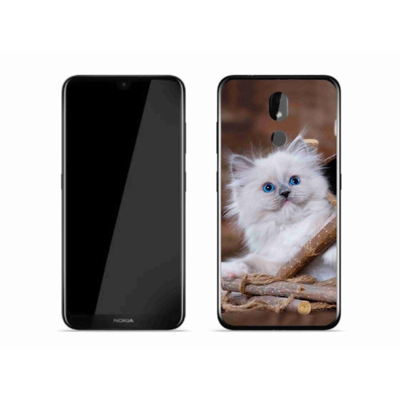 Gelový kryt mmCase na mobil Nokia 3.2 - bílé kotě