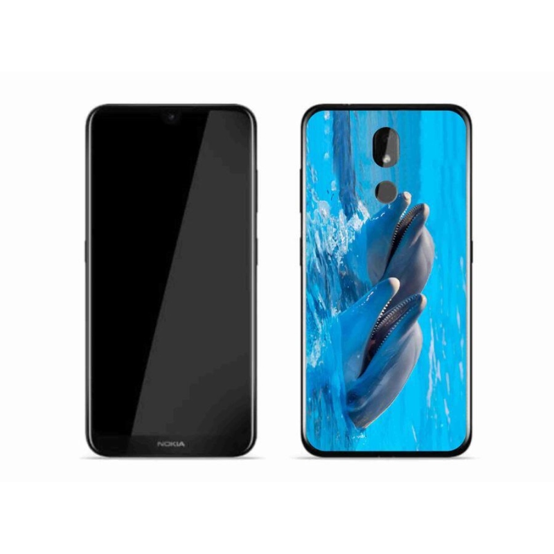 Gelový kryt mmCase na mobil Nokia 3.2 - delfíni