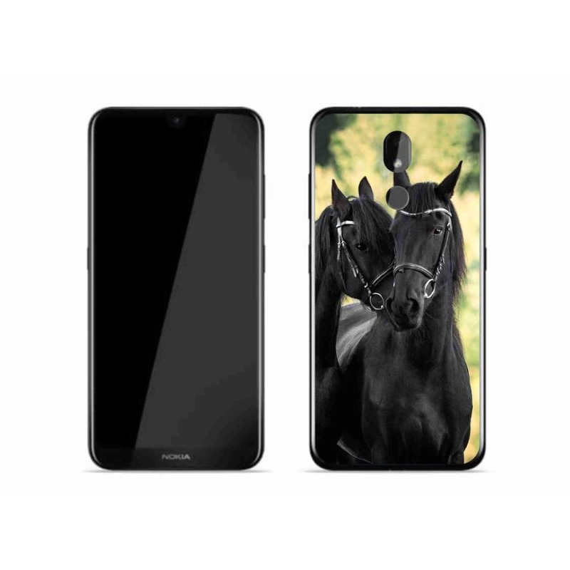 Gelový kryt mmCase na mobil Nokia 3.2 - dva černí koně