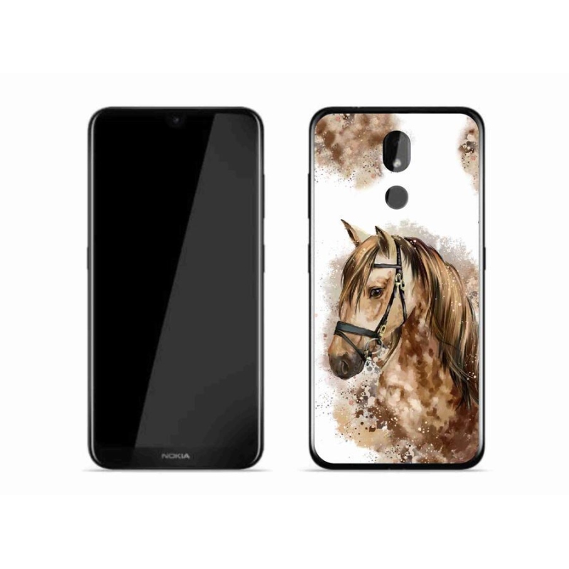 Gelový kryt mmCase na mobil Nokia 3.2 - hnědý kreslený kůň