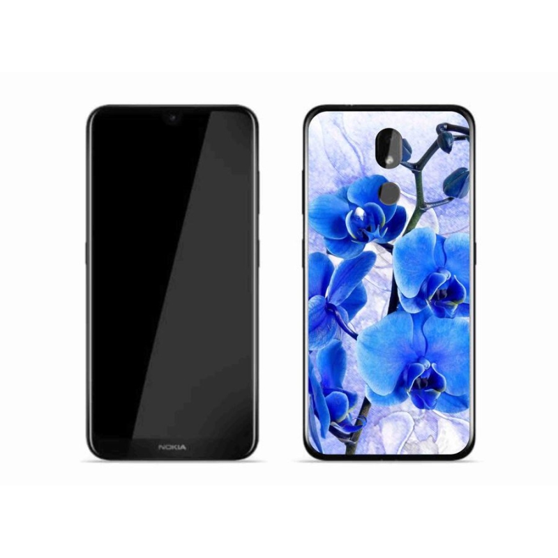 Gelový kryt mmCase na mobil Nokia 3.2 - modré květy