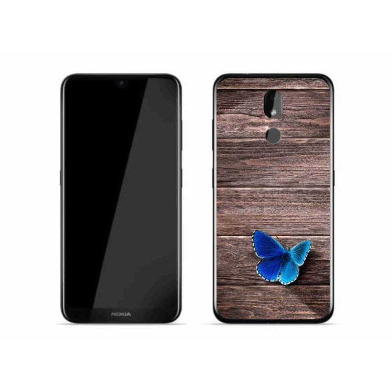 Gelový kryt mmCase na mobil Nokia 3.2 - modrý motýl 1