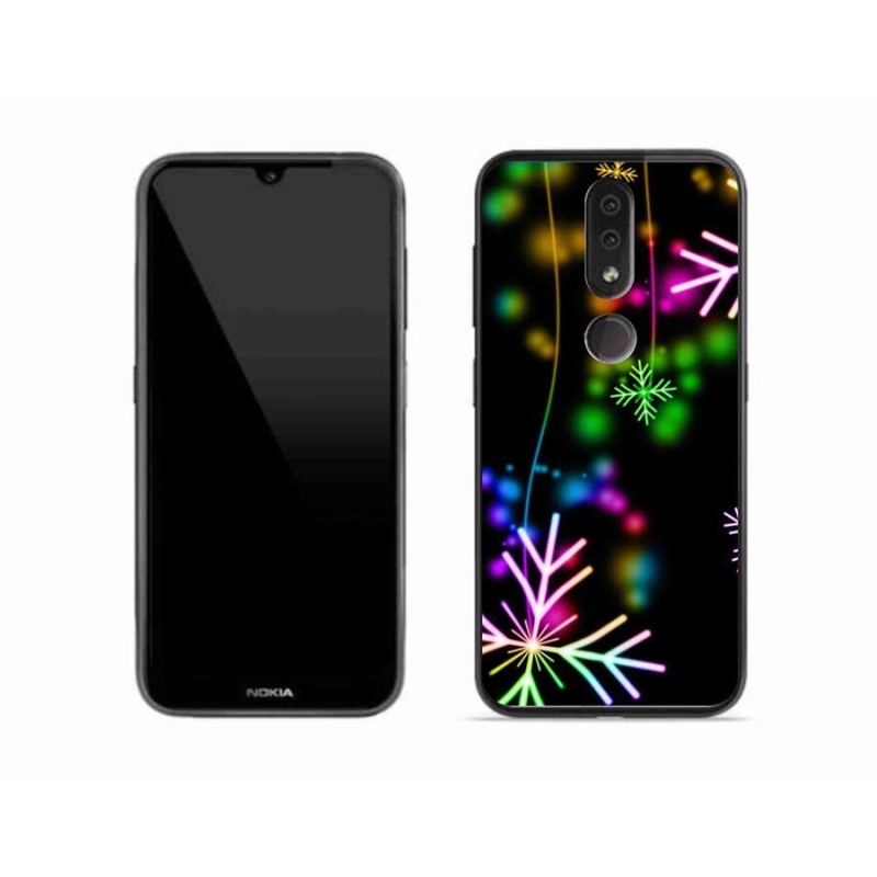 Gelový kryt mmCase na mobil Nokia 4.2 - barevné vločky
