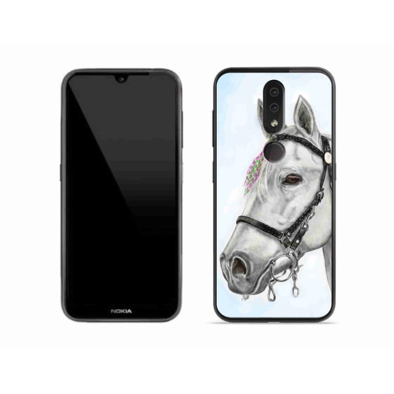 Gelový kryt mmCase na mobil Nokia 4.2 - bílý kůň 1