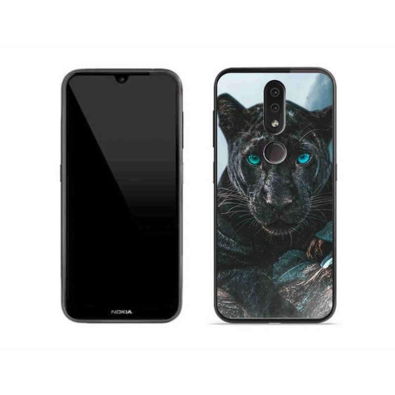 Gelový kryt mmCase na mobil Nokia 4.2 - černý panter