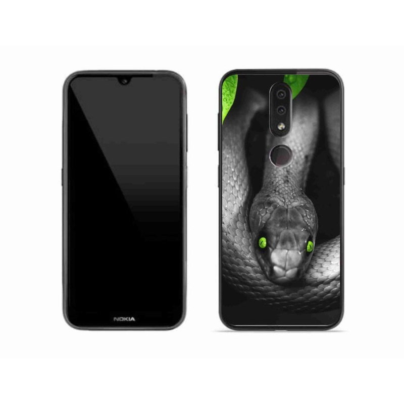 Gelový kryt mmCase na mobil Nokia 4.2 - had