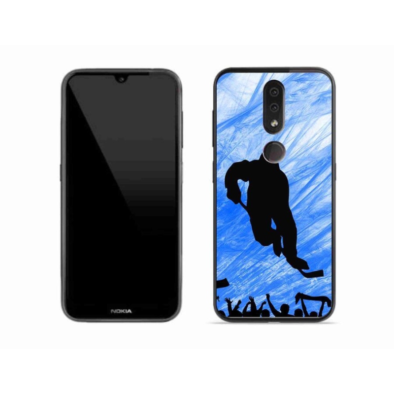 Gelový kryt mmCase na mobil Nokia 4.2 - hokejový hráč