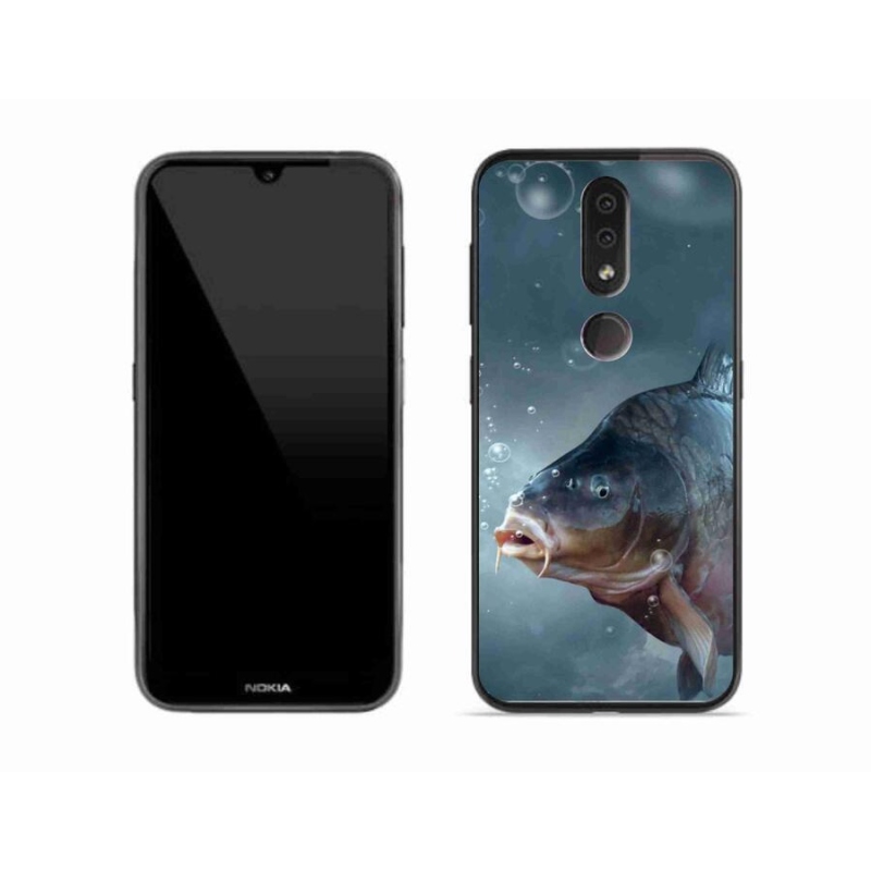 Gelový kryt mmCase na mobil Nokia 4.2 - kapr a bublinky