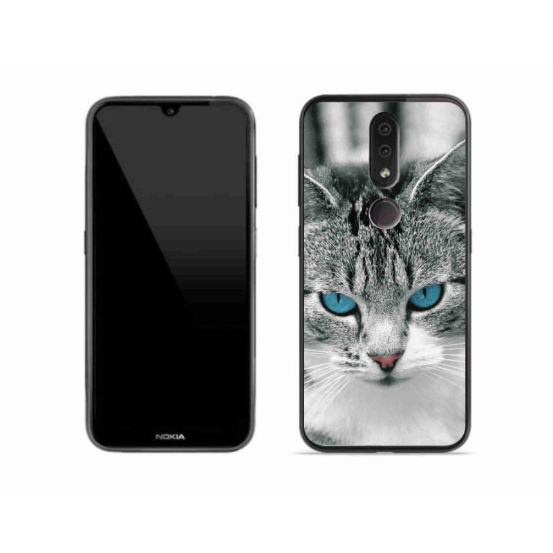 Gelový kryt mmCase na mobil Nokia 4.2 - kočičí pohled 1