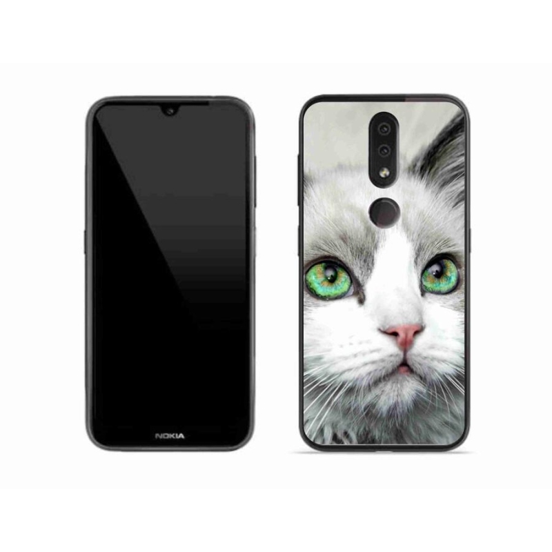 Gelový kryt mmCase na mobil Nokia 4.2 - kočičí pohled