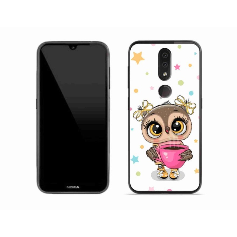 Gelový kryt mmCase na mobil Nokia 4.2 - kreslená sovička