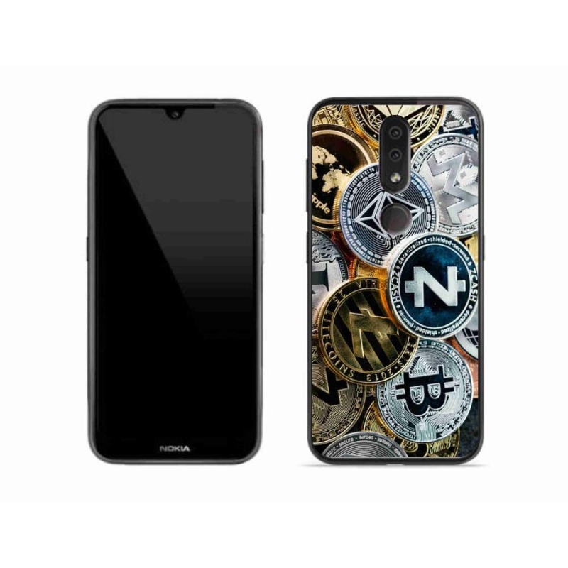 Gelový kryt mmCase na mobil Nokia 4.2 - kryptoměny