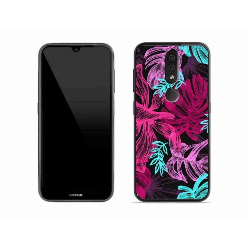 Gelový kryt mmCase na mobil Nokia 4.2 - květiny 1
