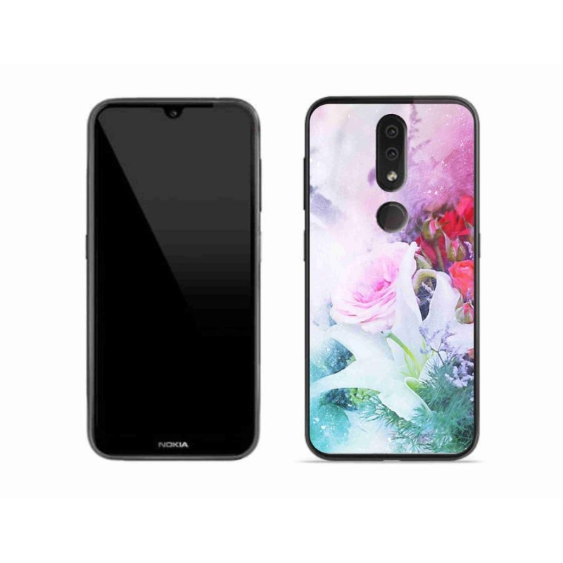 Gelový kryt mmCase na mobil Nokia 4.2 - květiny 4