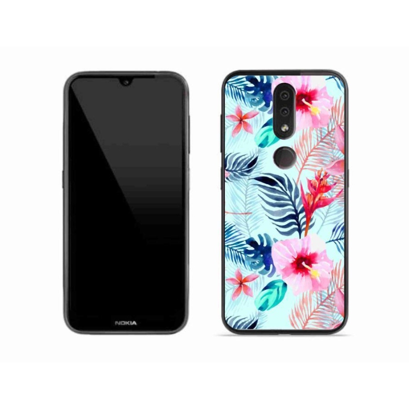 Gelový kryt mmCase na mobil Nokia 4.2 - květiny