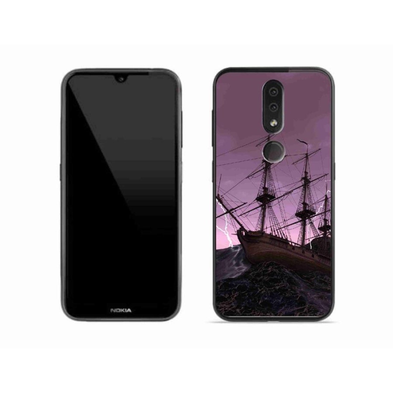 Gelový kryt mmCase na mobil Nokia 4.2 - loď v bouři