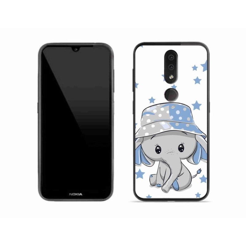 Gelový kryt mmCase na mobil Nokia 4.2 - modrý slon
