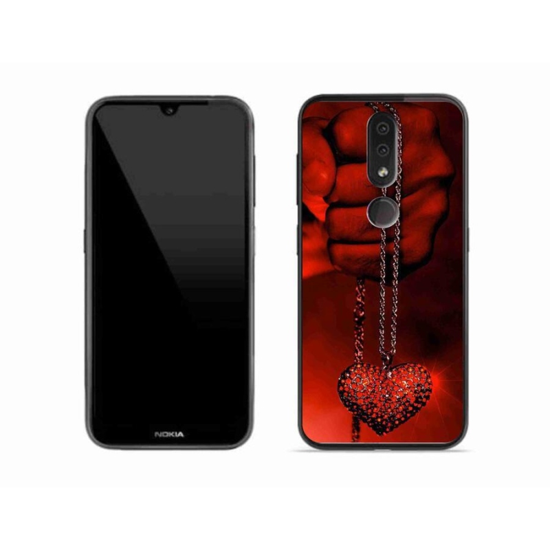 Gelový kryt mmCase na mobil Nokia 4.2 - náhrdelník