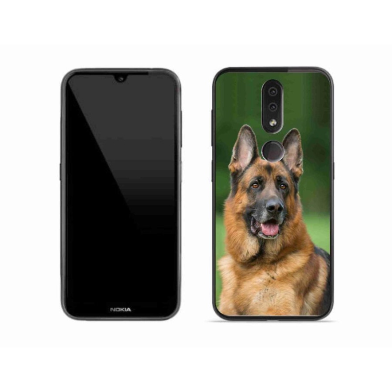 Gelový kryt mmCase na mobil Nokia 4.2 - německý ovčák