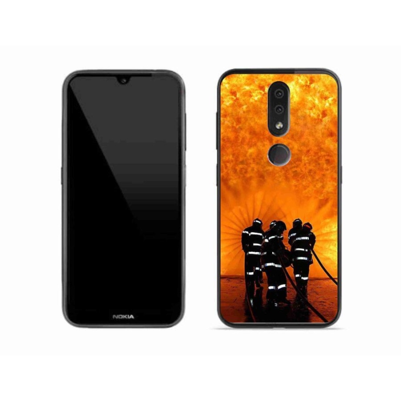 Gelový kryt mmCase na mobil Nokia 4.2 - požár