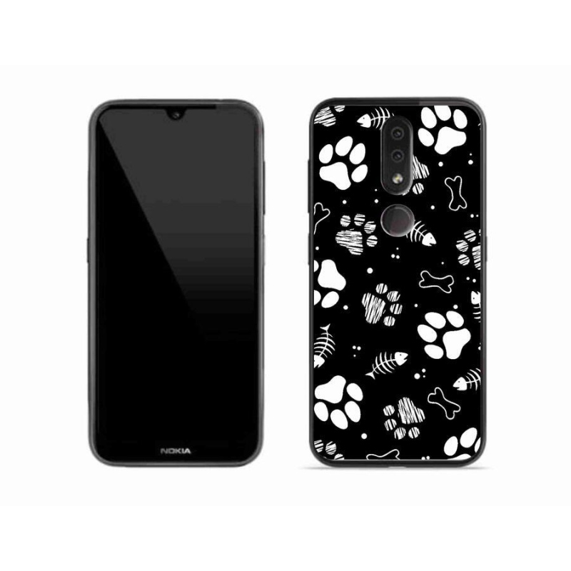 Gelový kryt mmCase na mobil Nokia 4.2 - psí tlapky