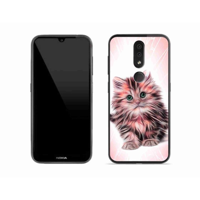 Gelový kryt mmCase na mobil Nokia 4.2 - roztomilé kotě