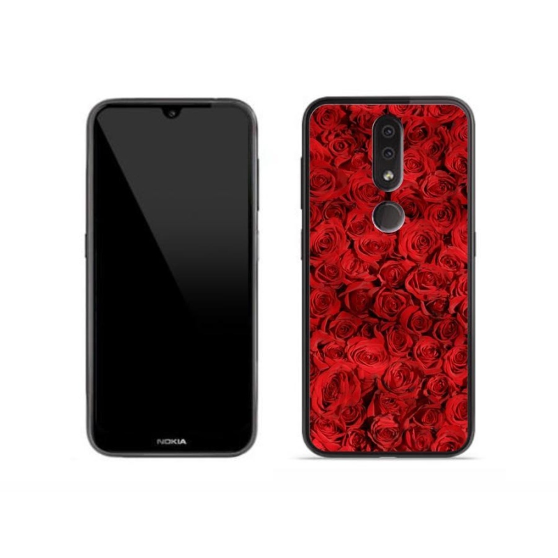 Gelový kryt mmCase na mobil Nokia 4.2 - růže