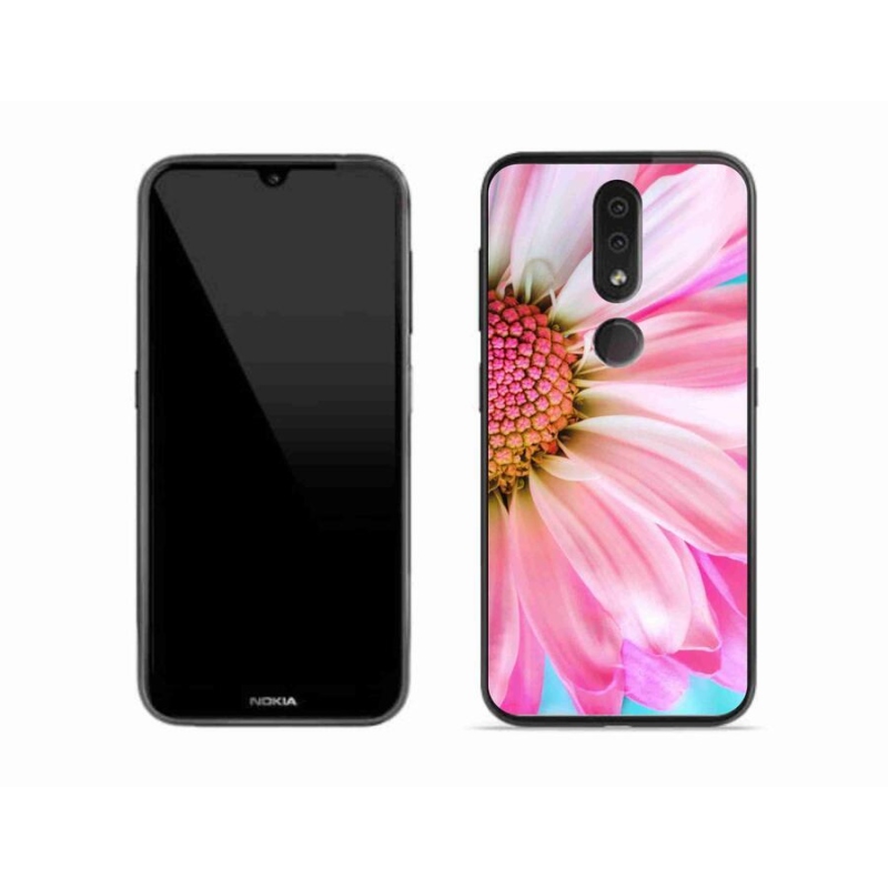 Gelový kryt mmCase na mobil Nokia 4.2 - růžová květina