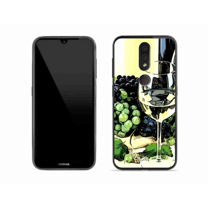Gelový kryt mmCase na mobil Nokia 4.2 - sklenka vína
