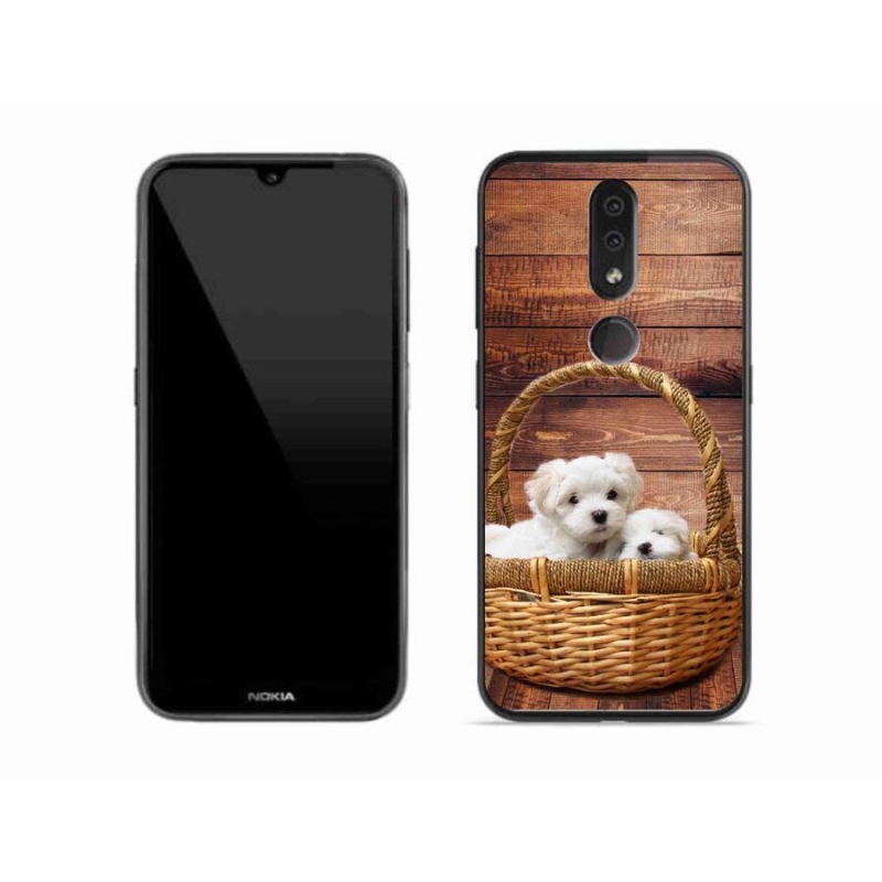 Gelový kryt mmCase na mobil Nokia 4.2 - štěňátka