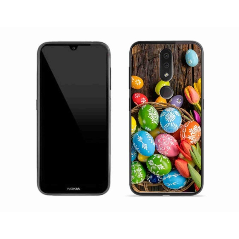 Gelový kryt mmCase na mobil Nokia 4.2 - velikonoční vajíčka