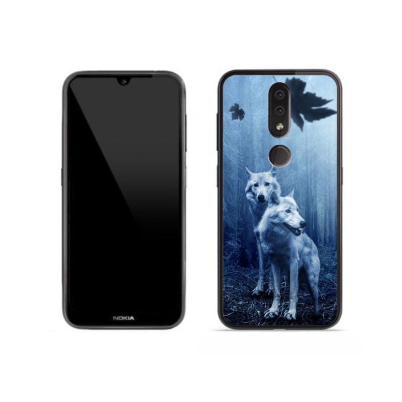 Gelový kryt mmCase na mobil Nokia 4.2 - vlci v lese