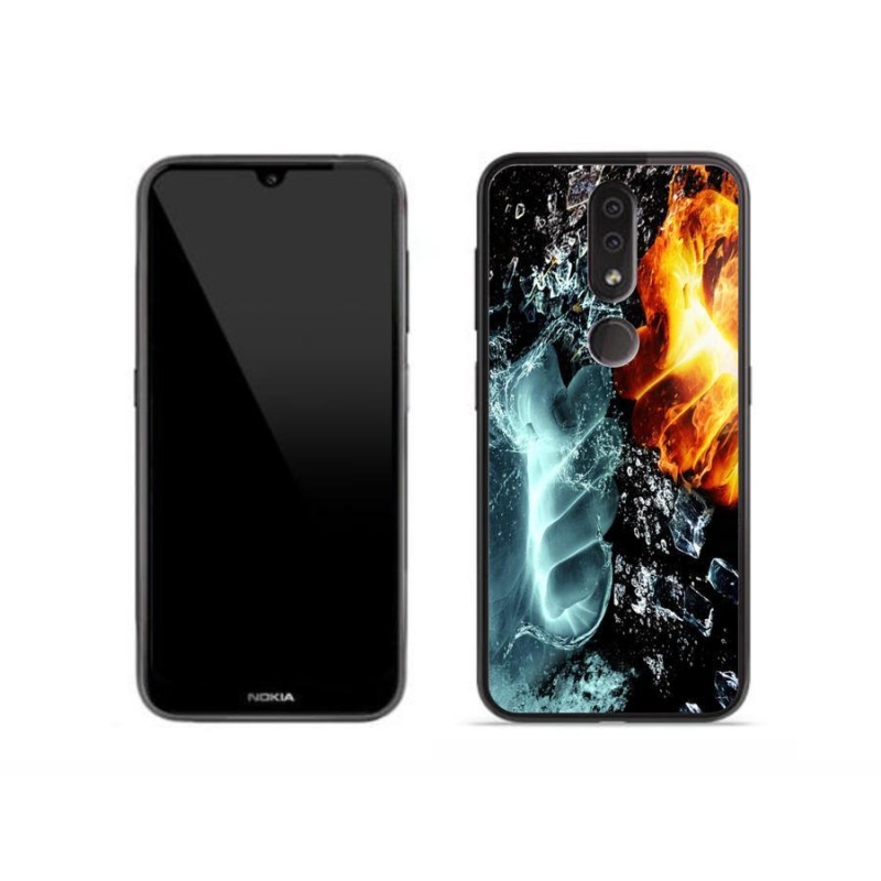 Gelový kryt mmCase na mobil Nokia 4.2 - voda a oheň
