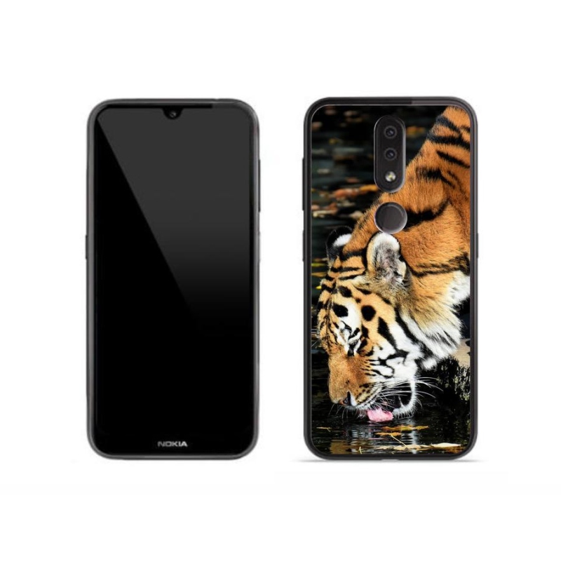 Gelový kryt mmCase na mobil Nokia 4.2 - žíznivý tygr