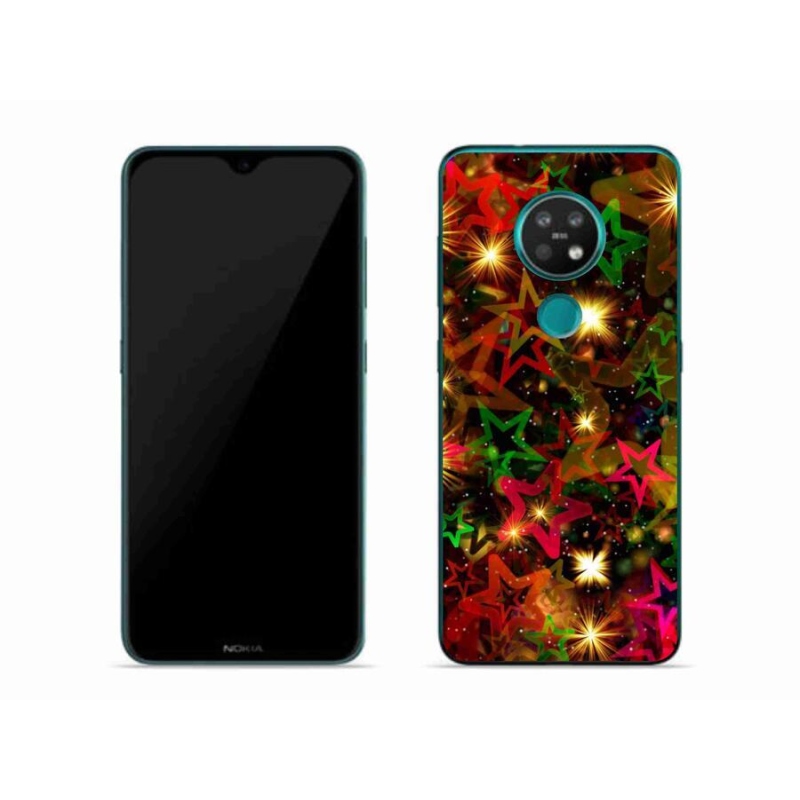 Gelový kryt mmCase na mobil Nokia 6.2 - barevné hvězdičky