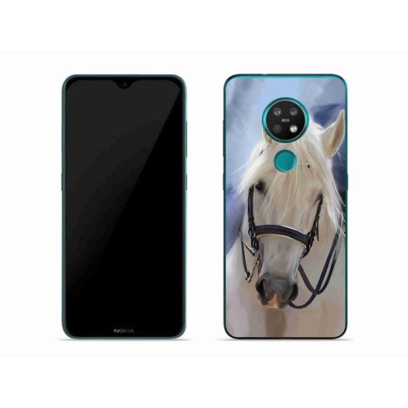 Gelový kryt mmCase na mobil Nokia 6.2 - bílý kůň