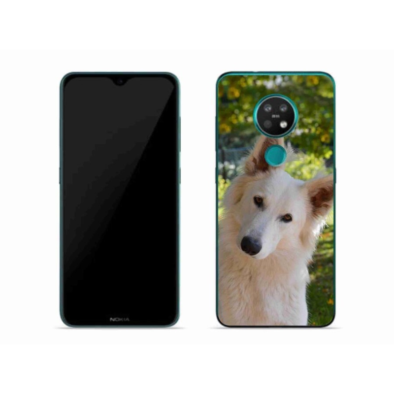 Gelový kryt mmCase na mobil Nokia 6.2 - bílý švýcarský ovčák 1