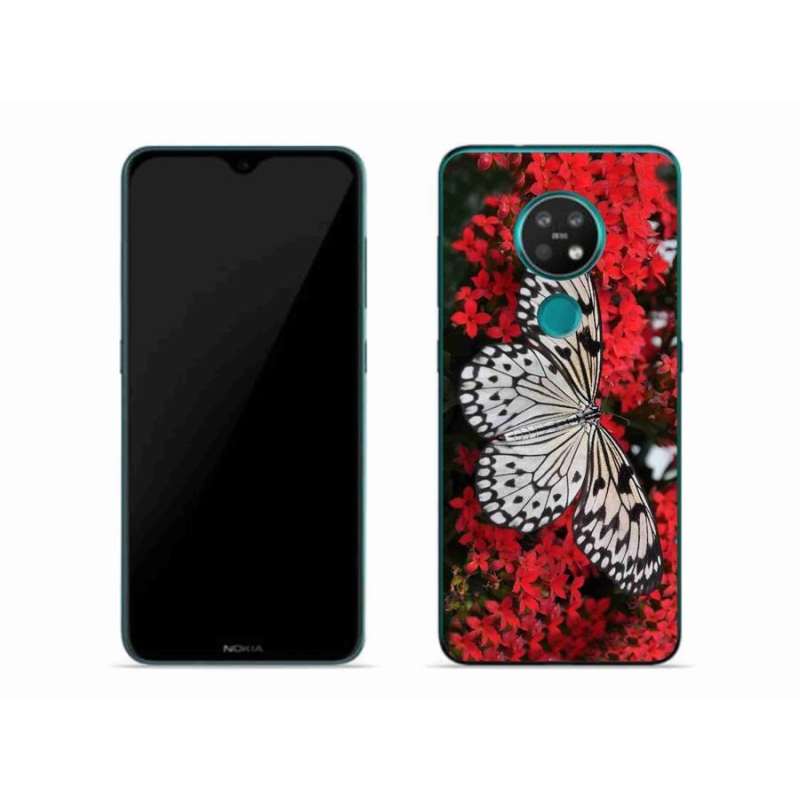 Gelový kryt mmCase na mobil Nokia 6.2 - černobílý motýl 1
