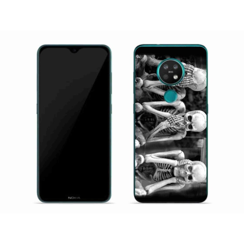 Gelový kryt mmCase na mobil Nokia 6.2 - kostlivci