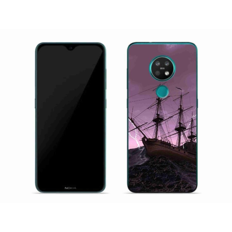 Gelový kryt mmCase na mobil Nokia 6.2 - loď v bouři