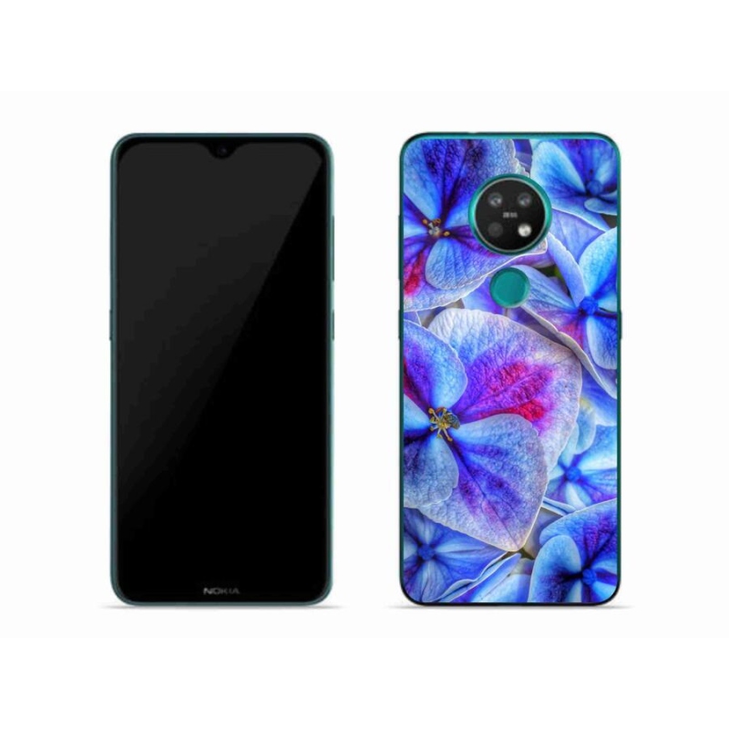 Gelový kryt mmCase na mobil Nokia 6.2 - modré květy 1