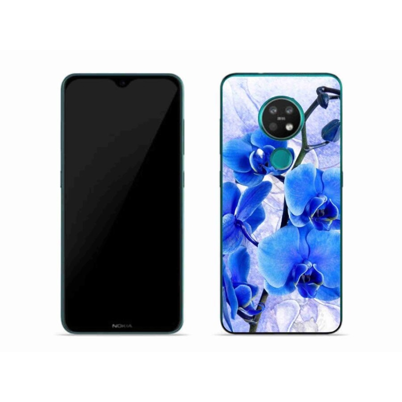 Gelový kryt mmCase na mobil Nokia 6.2 - modré květy