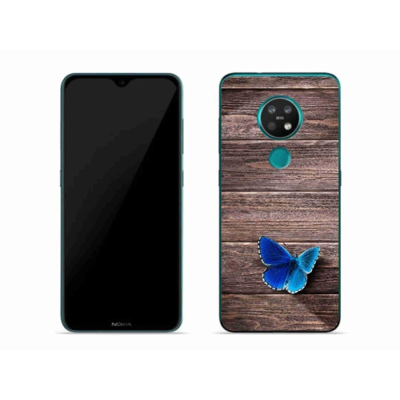 Gelový kryt mmCase na mobil Nokia 6.2 - modrý motýl 1