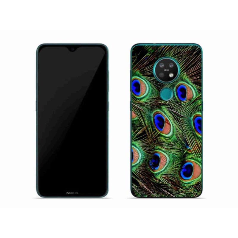 Gelový kryt mmCase na mobil Nokia 6.2 - paví peří