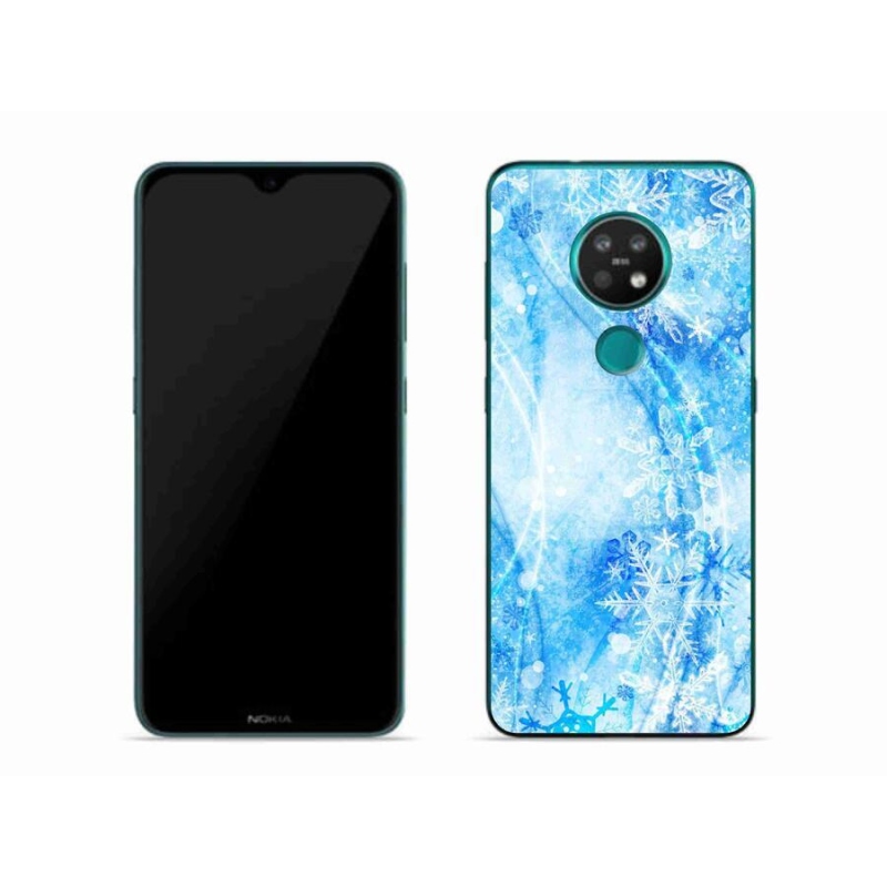 Gelový kryt mmCase na mobil Nokia 6.2 - sněhové vločky