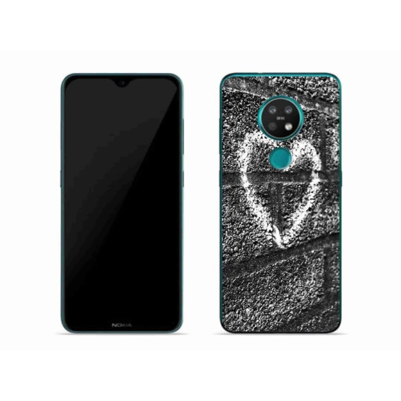 Gelový kryt mmCase na mobil Nokia 6.2 - srdce na zdi