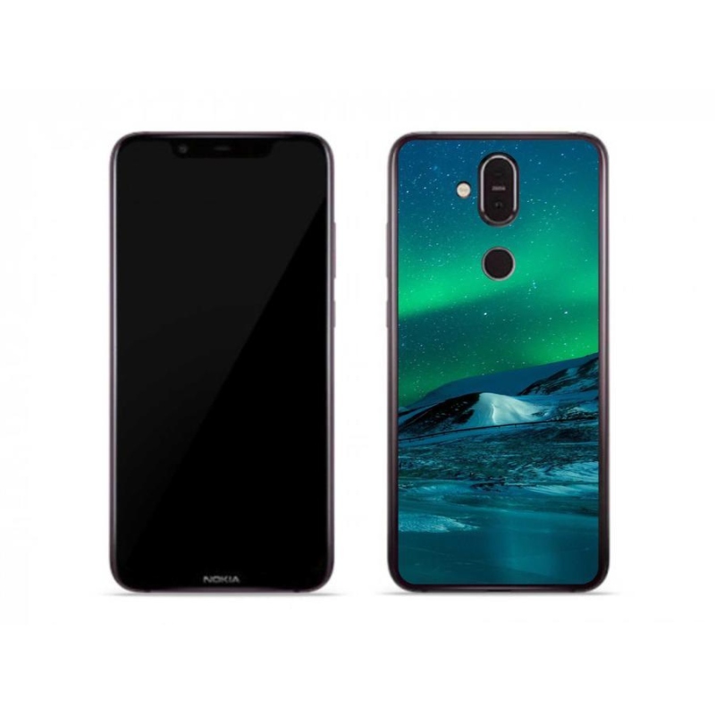 Gelový kryt mmCase na mobil Nokia 7.1 Plus - polární záře