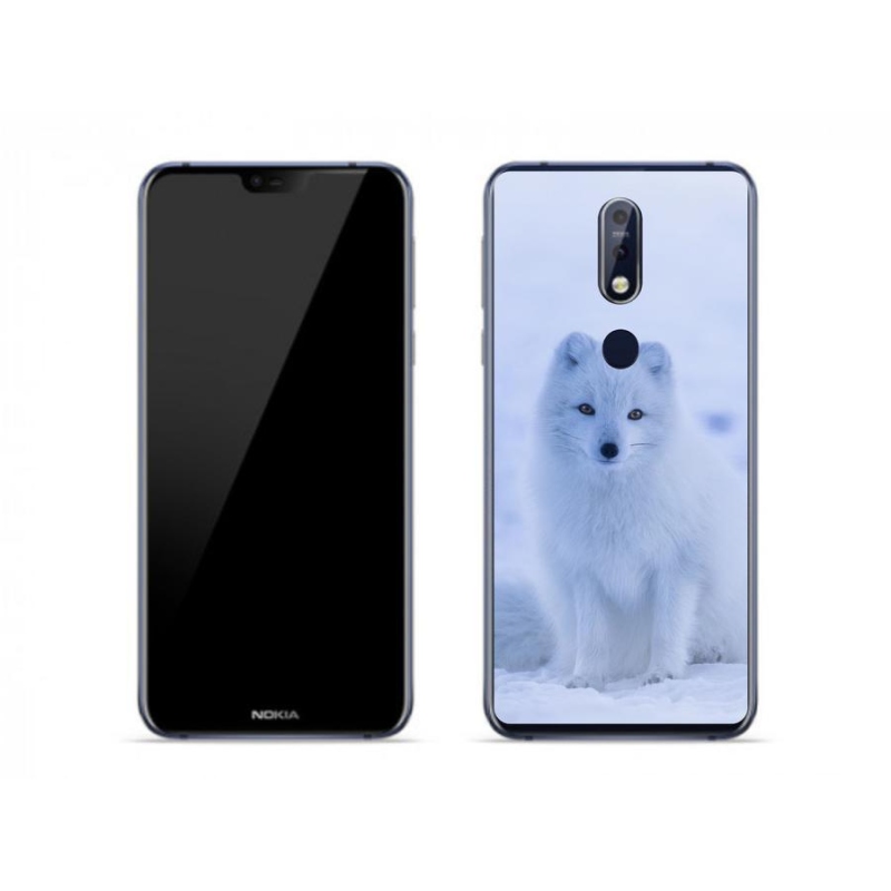Gelový kryt mmCase na mobil Nokia 7.1 - polární liška