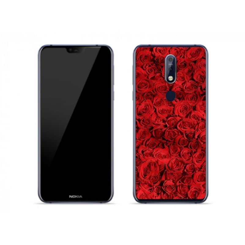 Gelový kryt mmCase na mobil Nokia 7.1 - růže