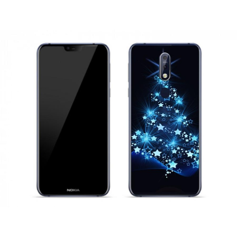 Gelový kryt mmCase na mobil Nokia 7.1 - vánoční stromek